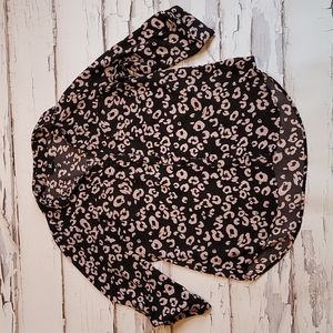 Women's iz Byer Leopard Blouse Size Large